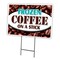 Signmission Frozen Coffee On Stick Yard & Stake outdoor plastic coroplast window, C-1824 Frozen Coffee On Stick C-1824 Frozen Coffee On  Stick - alternate 1
